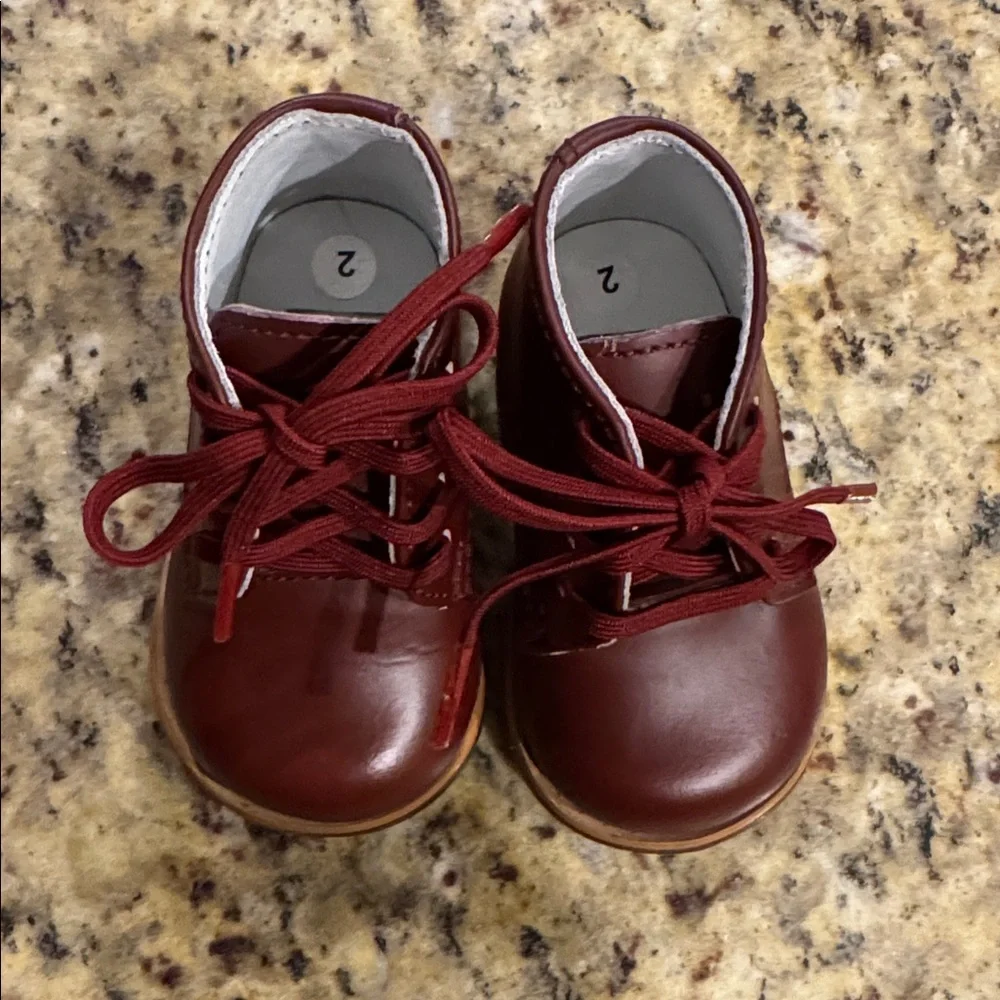 Josmo Maroon/Brown Leather Walker Footwear Size 2 - Picture 3 of 10